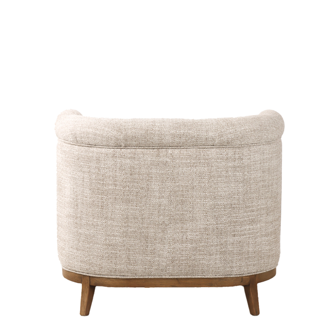 REGAL 1 SEATER SOFA - NATURAL WEAVE / HISTORY OAK image 2